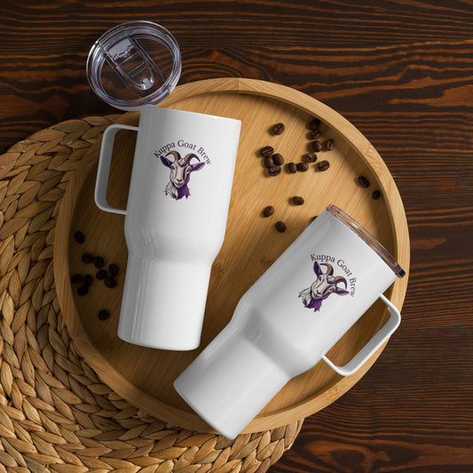 Kuppa Goat Brew Travel mug with a handle