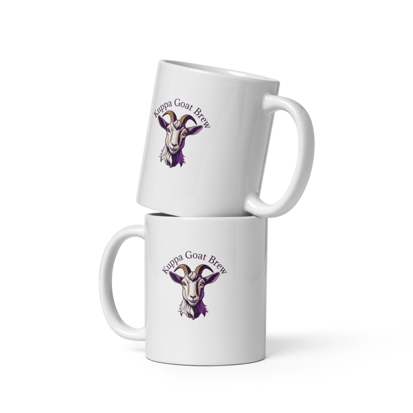 Kuppa Goat Brew White glossy mug